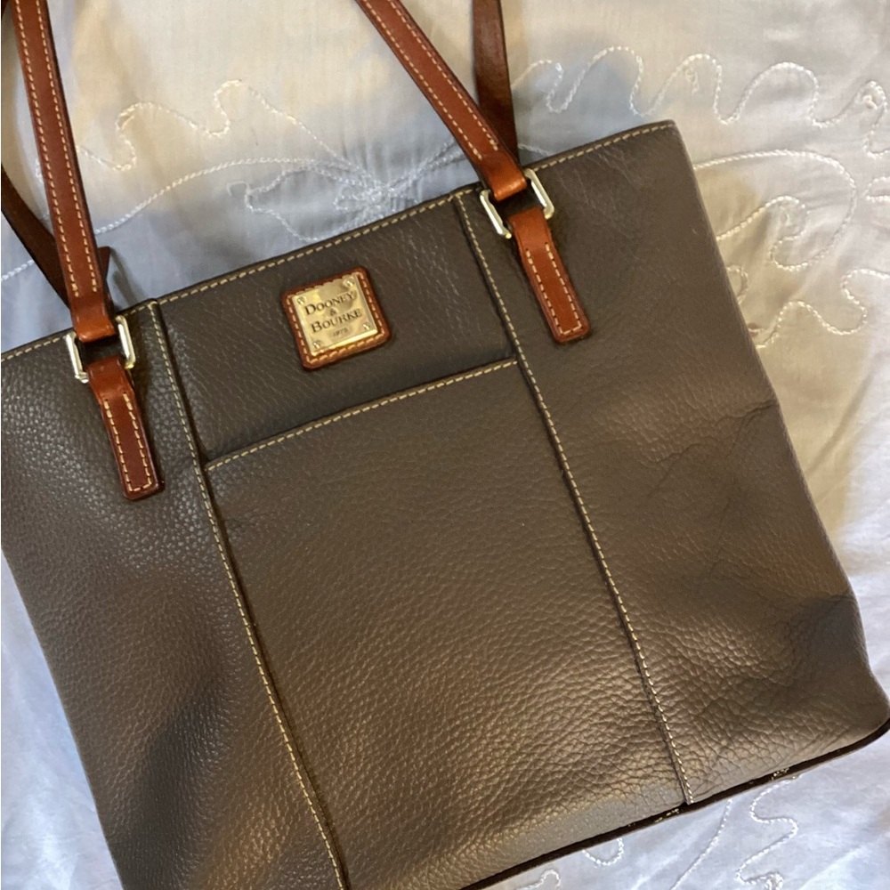 Dooney & Bourke Brown Pebbled Leather Tote